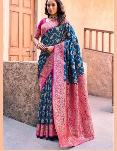 Fancy Silk Saree - Lapis Blue