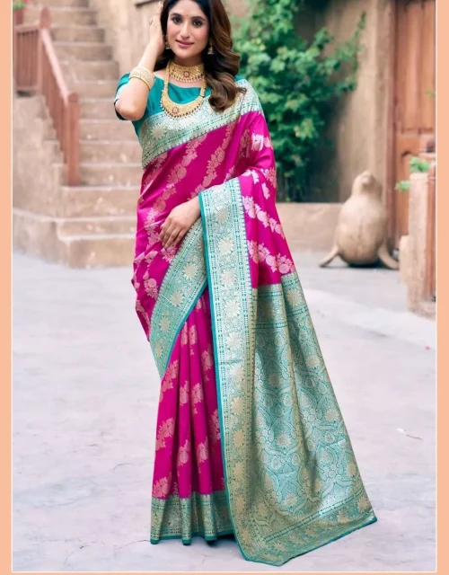 Fancy Silk Saree - Magenta