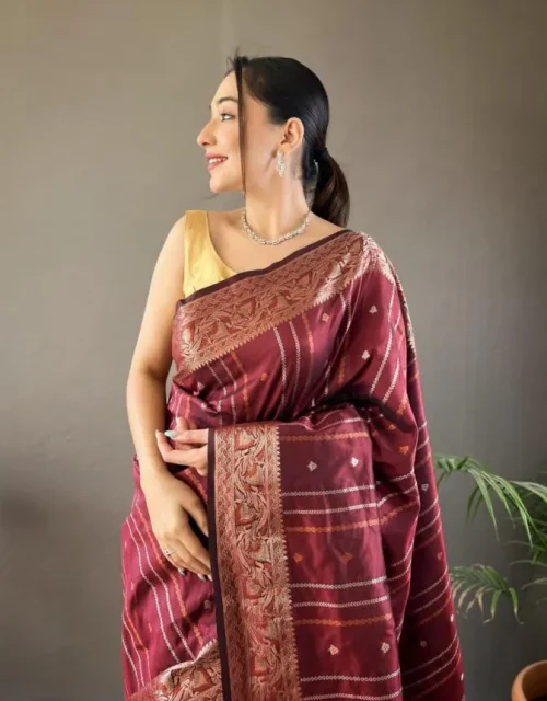 luxurious silk sarees - Ruby