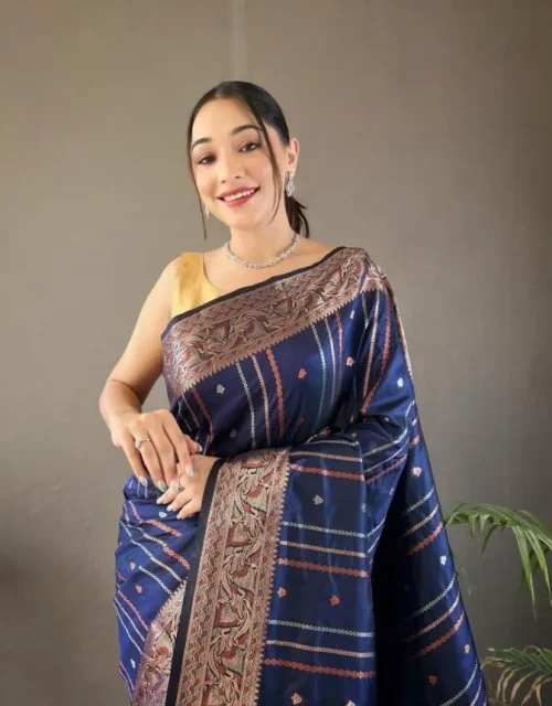 luxurious silk sarees - Indigo