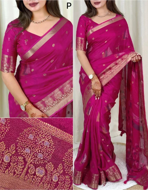 moss elegance saree - Pink