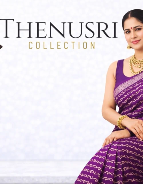 Linen Cotton Saree - Purple