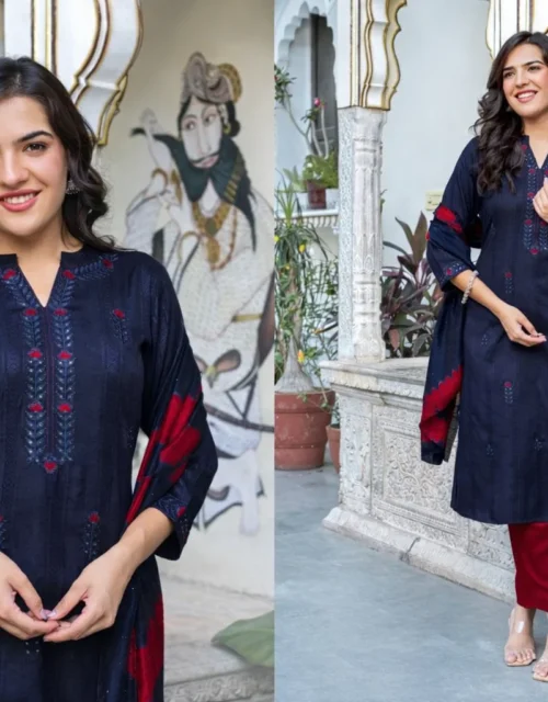 Rayon Salwar Kameez - Night Blue