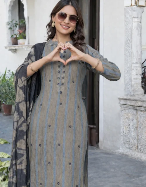 Rayon Salwar Kameez - Grey
