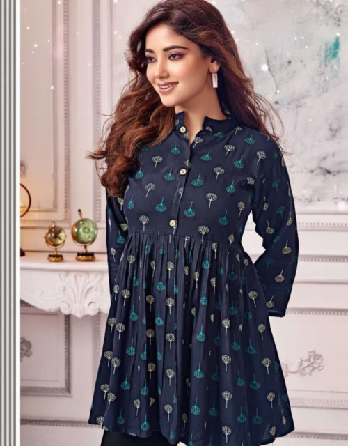 Rayon Short Tops - Indigo Blue