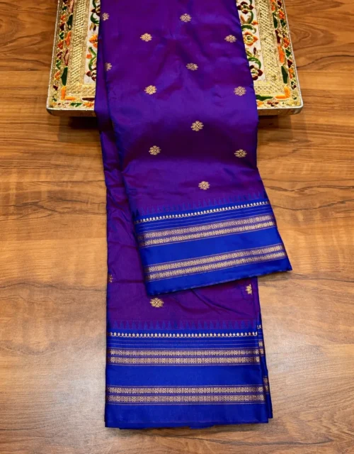 Traditional Narayanpet Paithani Saree - Royal Purple