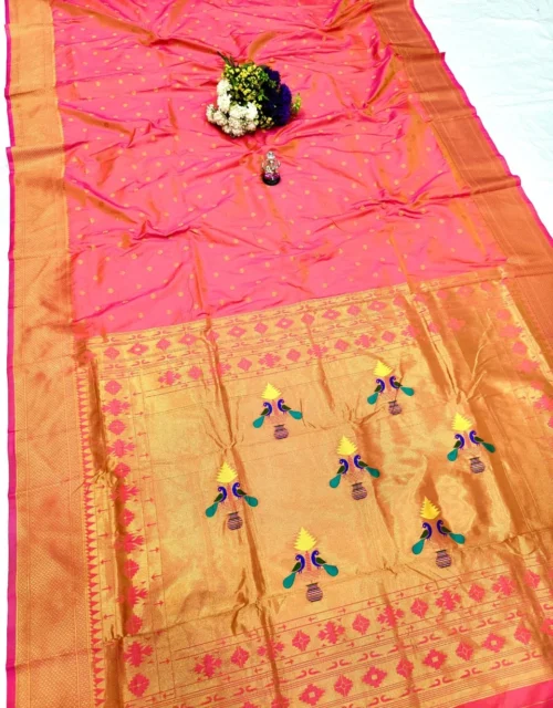 Kalanjali Paithani Saree - Pink